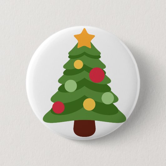 Weihnachtsbaum Emojis Button (Vorderseite)
