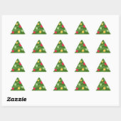 Weihnachtsbaum Emojis Dreieckiger Aufkleber (Blatt)