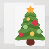 Weihnachtsbaum Emojis Feiertagskarte (Vorne/Hinten)