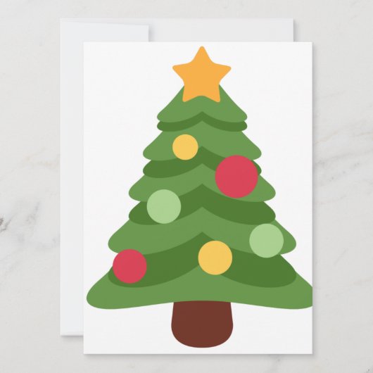 Weihnachtsbaum Emojis Feiertagskarte (Vorderseite)