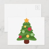 Weihnachtsbaum Emojis Feiertagspostkarte (Vorne/Hinten)