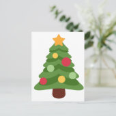 Weihnachtsbaum Emojis Feiertagspostkarte (Stehend Vorderseite)