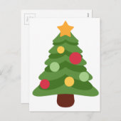 Weihnachtsbaum Emojis Feiertagspostkarte (Vorne/Hinten)