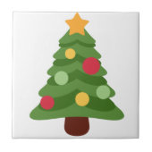Weihnachtsbaum Emojis Fliese (Vorderseite)
