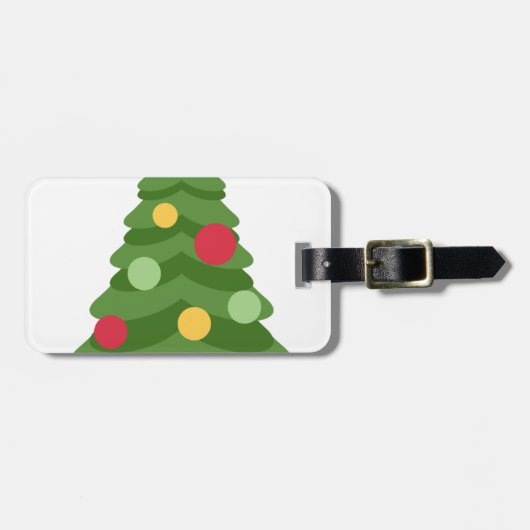Weihnachtsbaum Emojis Gepäckanhänger (Vorderseite horizontal)