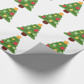 Weihnachtsbaum Emojis Geschenkpapier (Ecke)