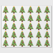 Weihnachtsbaum Emojis Geschenkpapier (Flach)