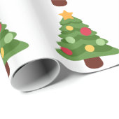 Weihnachtsbaum Emojis Geschenkpapier (Rolleneckpunkt)