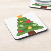 Weihnachtsbaum Emojis Getränkeuntersetzer (Linke Seite)