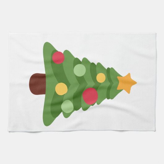 Weihnachtsbaum Emojis Handtuch (Horizontal)