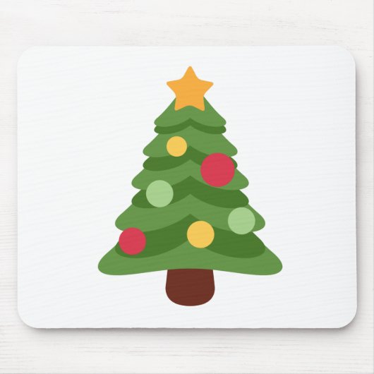 Weihnachtsbaum Emojis Mousepad (Vorne)