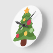 Weihnachtsbaum Emojis Runde Wanduhr (Winkel)