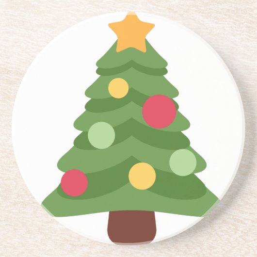 Weihnachtsbaum Emojis Untersetzer (Vorne)