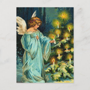 Weihnachtsbaum Engel Feiertagspostkarte