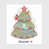 Weihnachtsbaum & Engel Vinyl Sticker (Blatt)