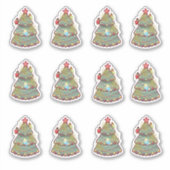 Weihnachtsbaum & Engel Vinyl Stickers Aufkleber (Vorderseite)