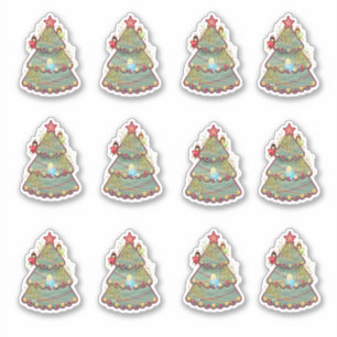 Weihnachtsbaum & Engel Vinyl Stickers Aufkleber