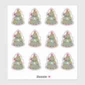 Weihnachtsbaum & Engel Vinyl Stickers Aufkleber (Blatt)