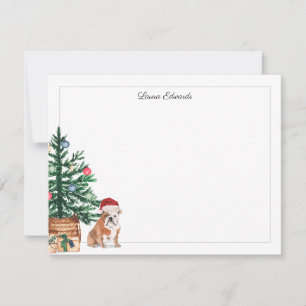 Weihnachtsbaum English Bulldog Weihnachten Mitteilungskarte