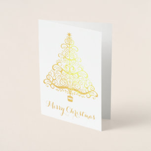 Weihnachtsbaum Entdeckungsreise zur Viktorianische Folienkarte