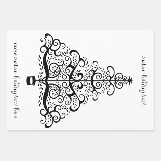 Weihnachtsbaum Entdeckungsreise zur Viktorianische Geschenkpapier Set (Vorderseite)