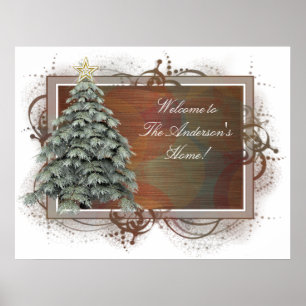 Weihnachtsbaum-Entwurf 1 - Druck/Plakat Poster