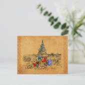 Weihnachtsbaum-Erinnerungen Feiertagspostkarte (Stehend Vorderseite)