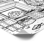 Weihnachtsbaum - Erwachsenenfarben Poster (Ecke)