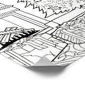 Weihnachtsbaum - Erwachsenenfarben Poster (Ecke)