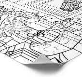 Weihnachtsbaum - Erwachsenenfarben Poster (Ecke)