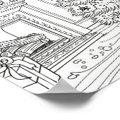 Weihnachtsbaum - Erwachsenenfarben Poster (Ecke)