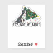Weihnachtsbaum Es ist nicht mein Fault Border Coll Aufkleber (Blatt)