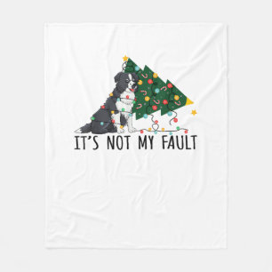 Weihnachtsbaum Es ist nicht mein Fault Border Coll Fleecedecke