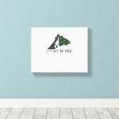 Weihnachtsbaum Es ist nicht mein Fault Border Coll Leinwanddruck (Insitu (Holzboden))