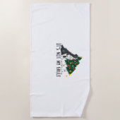 Weihnachtsbaum Es ist nicht mein Fault Border Coll Strandtuch (Vorderseite)