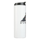 Weihnachtsbaum Es ist nicht mein Fault Border Coll Thermosbecher (Nach links gedreht)