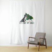 Weihnachtsbaum Es ist nicht mein Fault Border Coll Wandteppich (Beispiel)