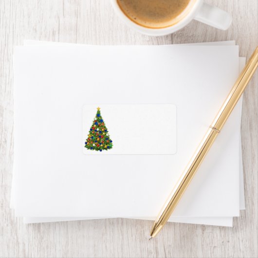 Weihnachtsbaum - Europäische Gewerkschaft | EU Eur Adressaufkleber (Insitu)