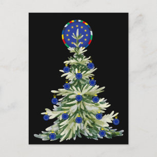 Weihnachtsbaum - Europäische Gewerkschaft EU Eur Postkarte
