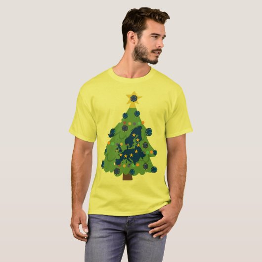 Weihnachtsbaum - Europäische Gewerkschaft | EU Eur T-Shirt (Vorne ganz)