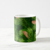 Weihnachtsbaum Evergreen mit Pine Cones Kaffeetasse (VorderseiteRechts)