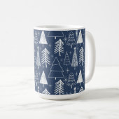 Weihnachtsbaum - Evergreen Tree - Pine Tree Blue Kaffeetasse (VorderseiteRechts)
