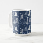 Weihnachtsbaum - Evergreen Tree - Pine Tree Blue Kaffeetasse (Vorderseite Links)