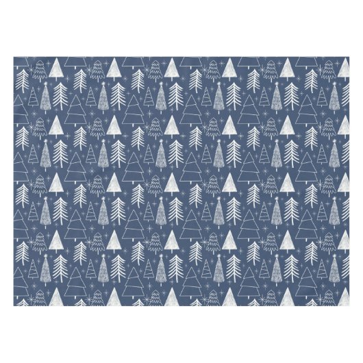 Weihnachtsbaum - Evergreen Tree - Pine Tree Blue Tischdecke (Vorderseite (Horizontal))