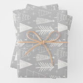 Weihnachtsbaum - Evergreen Tree - Pine Tree Gray Geschenkpapier Set (Beispiel)
