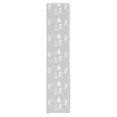 Weihnachtsbaum - Evergreen Tree - Pine Tree Gray Kurzer Tischläufer (Vorderseite)