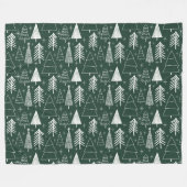 Weihnachtsbaum - Evergreen Tree - Pine Tree Green Fleecedecke (Vorderseite (Horizontal))