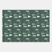 Weihnachtsbaum - Evergreen Tree - Pine Tree Green Geschenkpapier Set (Vorderseite 2)