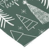 Weihnachtsbaum - Evergreen Tree - Pine Tree Green Kurzer Tischläufer (Ecke)