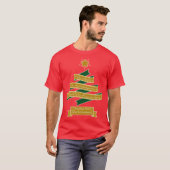 Weihnachtsbaum-Fahnen-Typografie-Stern T-Shirt (Vorne ganz)